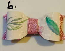 Load image into Gallery viewer, Hallie and Moo hand made hair bows / hair clips with Aligator clips set 2