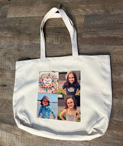 Personalised PHOTO tote / Library bag