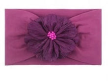 Load image into Gallery viewer, Stretchy flower headbands; 6 different colours
