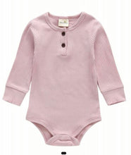 Load image into Gallery viewer, Gorgeous pink ribbed long sleeve bodysuit
