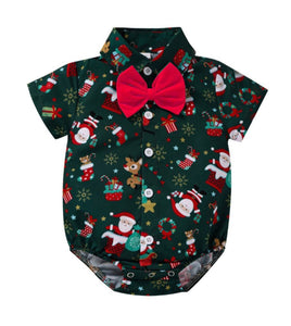 Baby boy Christmas suit - maroon or green