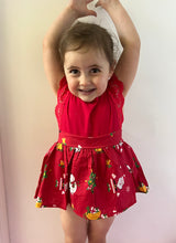 Load image into Gallery viewer, Girls Christmas clip up romper dress
