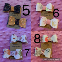 Load image into Gallery viewer, Hallie and Moo hand made hair bows / hair clips  with Aligator clips
