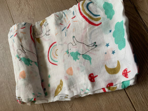 Light weight newborn baby Muslin wraps / blankets - 16 patterns