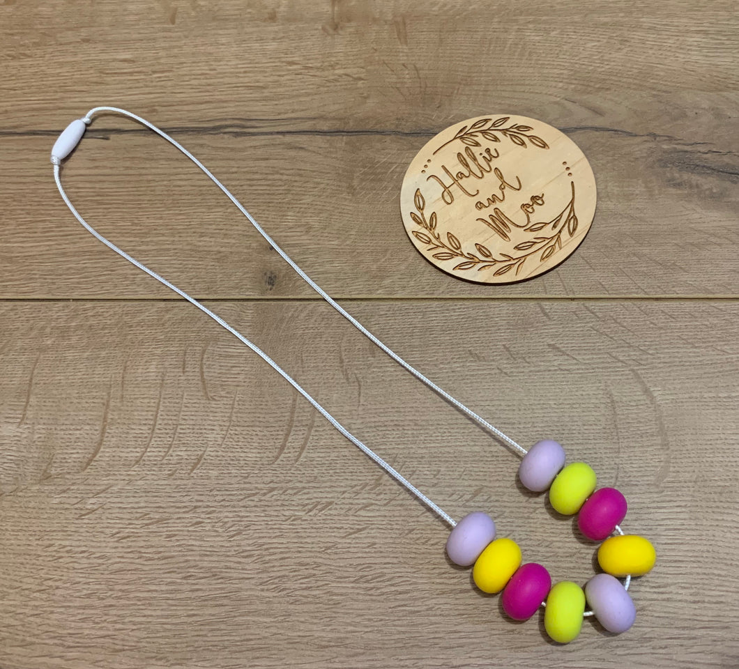 Silicon bead nursing necklace