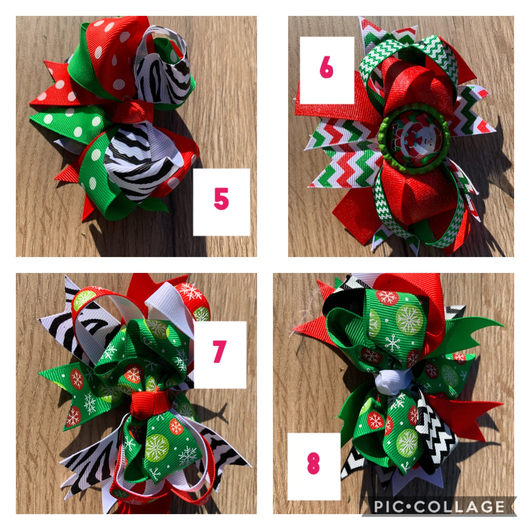 Christmas hair clips