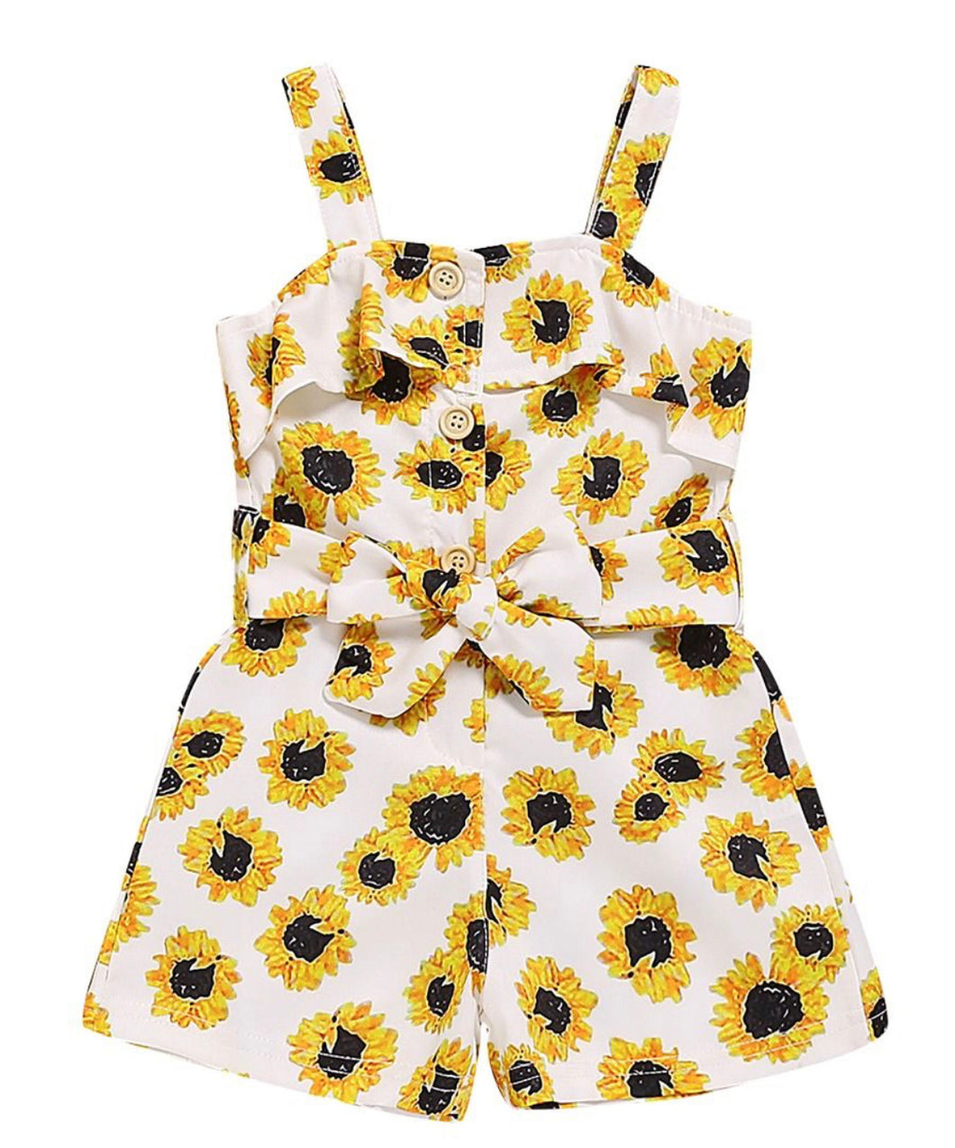 Little girls Sunflower jumpsuit