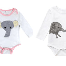 Load image into Gallery viewer, Long sleeve elephant rompers
