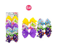 Load image into Gallery viewer, 6 pack of Easter hair bow clips - so many different patterns
