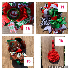 Christmas hair clips