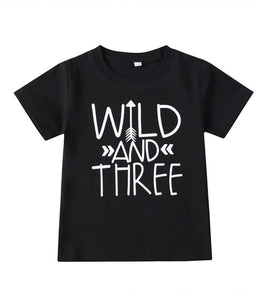 Wild and three T-shirt - perfect birthday shirt