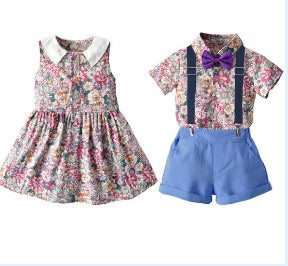 Jarrah and Nevaeh Girls and boys matching outfits/ purple pink and blue