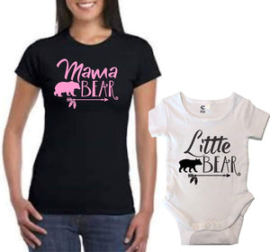 Mama bear ladies black shirt - mummy and me