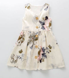 Girls light weight button up dress