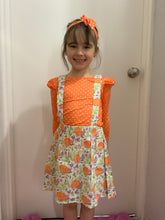 Load image into Gallery viewer, Girls halloween outfit - orange and white
