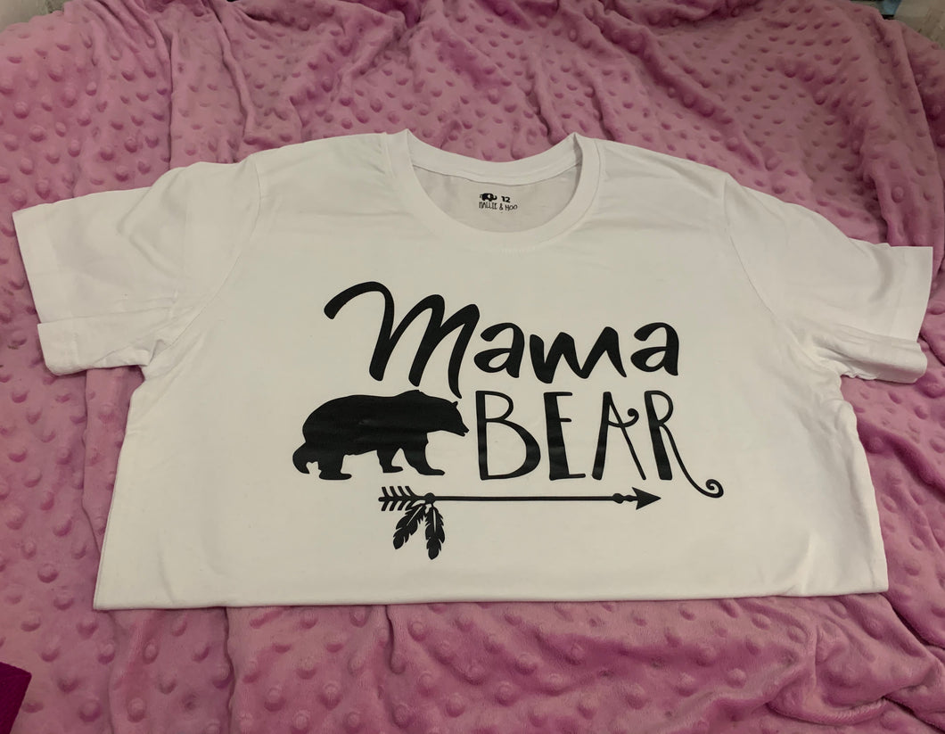 Mama bear- ladies T-shirt in White