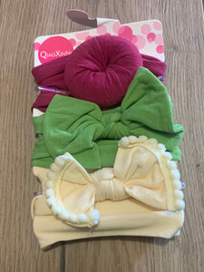 3 pack girls soft headbands