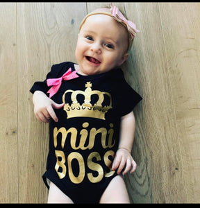 Mini boss clip up romper