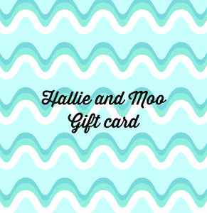 Hallie and Moo gift cards