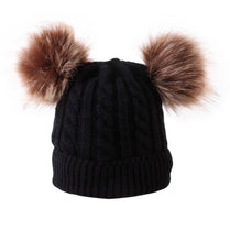 Load image into Gallery viewer, New kids double Pom Pom beanies; no front tag
