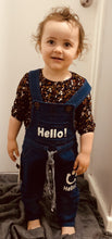 Load image into Gallery viewer, Unisex stretchy overalls size 18 months-2
