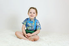 Load image into Gallery viewer, Our Jarrah and Nevaeh Girls and boys matching outfits- green, blue and white
