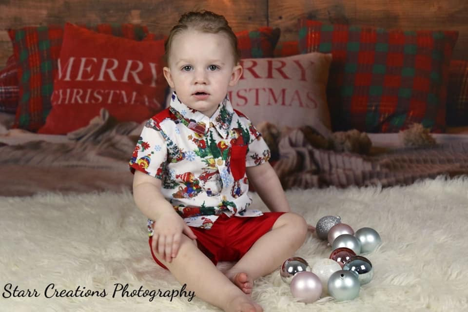 Boys Christmas set- red