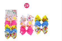 Load image into Gallery viewer, 6 pack of Easter hair bow clips - so many different patterns
