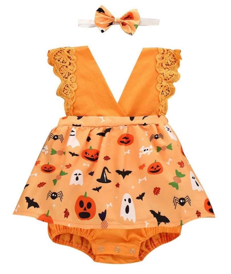 Baby girl Halloween romper