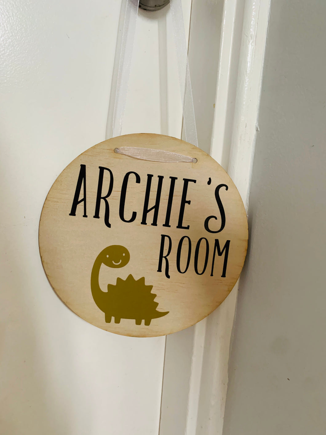 Dinosaur 🦕 room plaque - can be hung on handle or onto wood