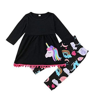 Light weight unicorn dress and tight set