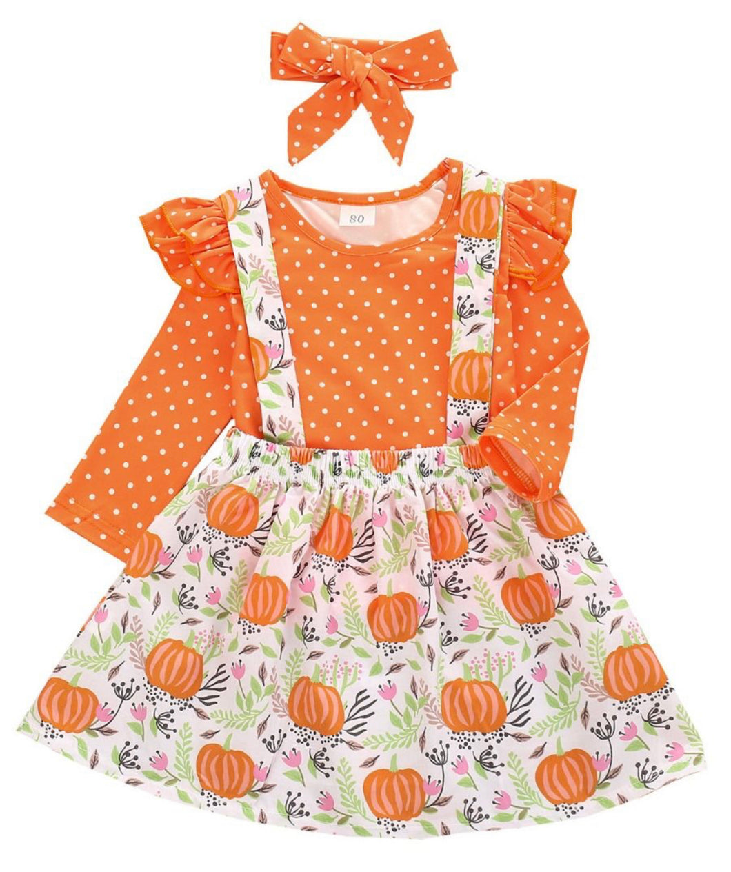 Girls halloween outfit - orange and white