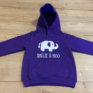 Hallie and Moo hoodies